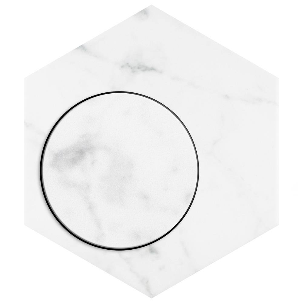 Merola Tile Classico Carrara Hexagon 7 in. x 8 in. Porcelain Floor and Wall Tile (7.5 sq. ft.Case) FEQCRX