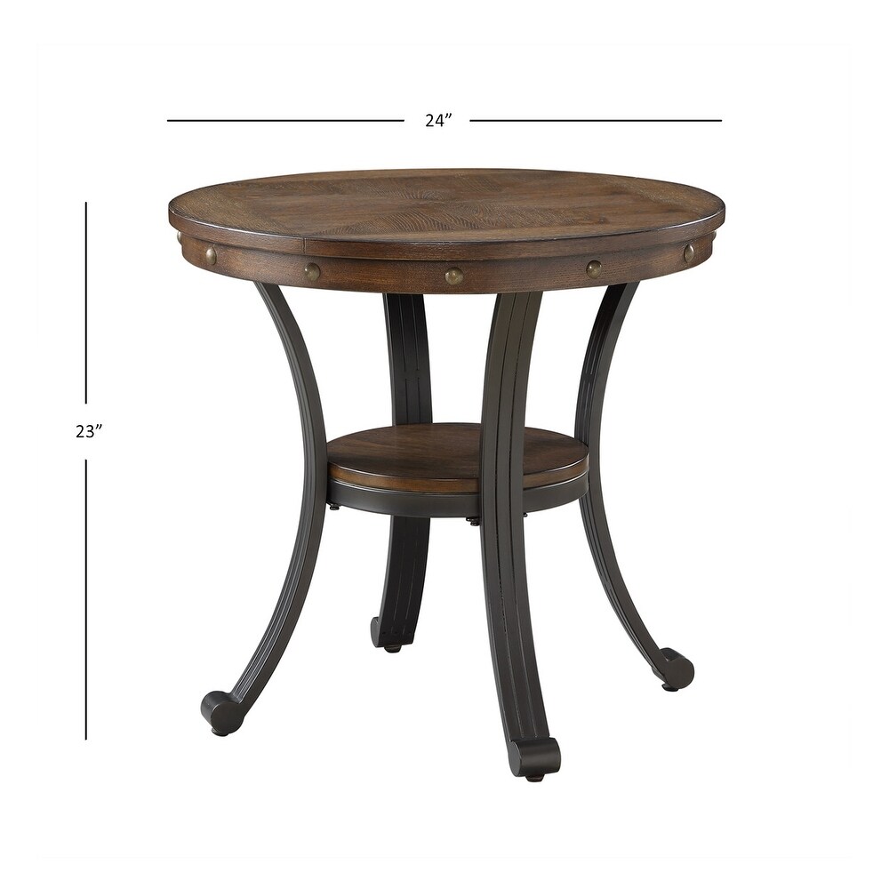 Franklin Industrial Round Side Table