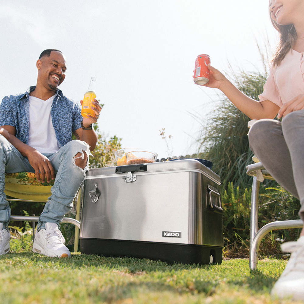 Igloo Classic Legacy 54 Hard Cooler Stainless Steel 54qt ;