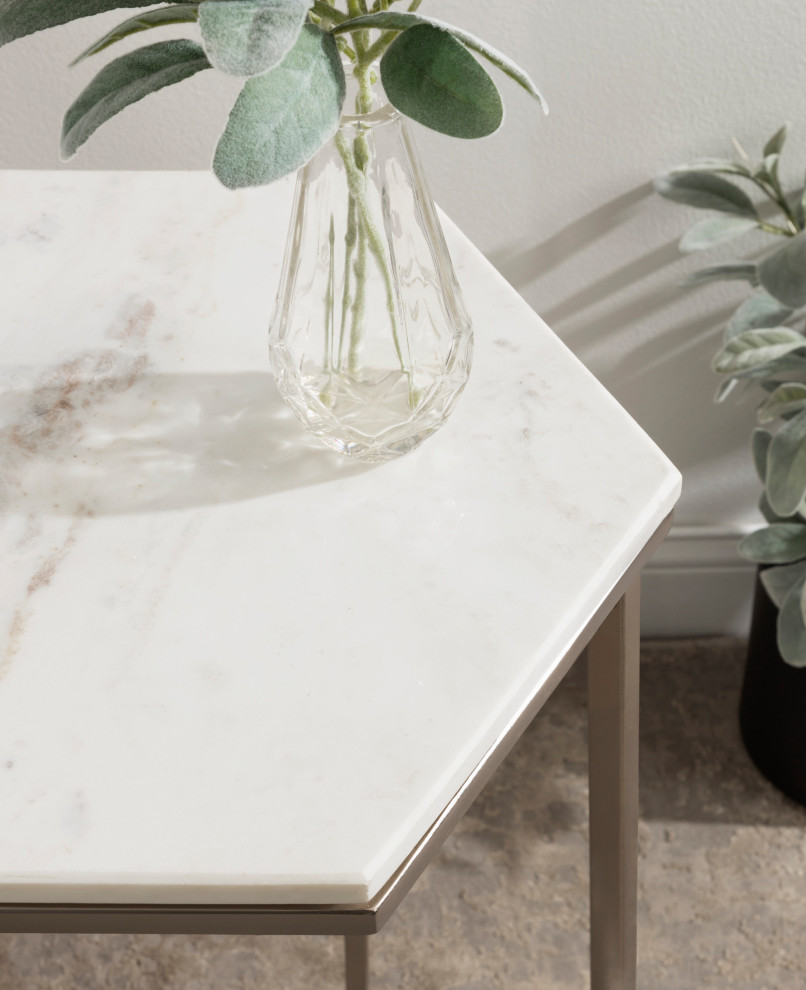 Trillion Metal Accent Table   Modern   Side Tables And End Tables   by Uniek Inc.  Houzz