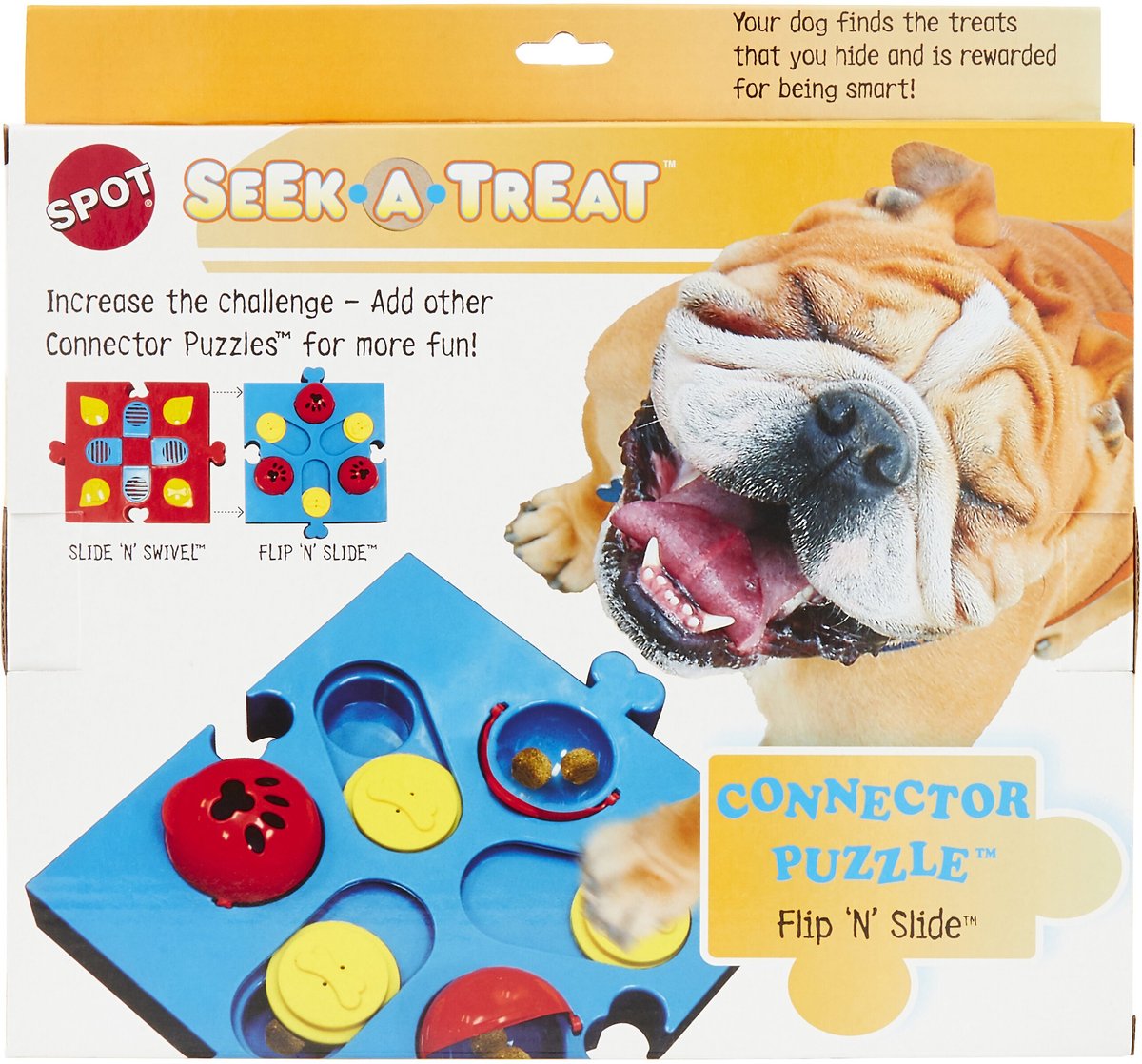 Ethical Pet Seek-A-Treat Flip N Slide Puzzle Dog Toy