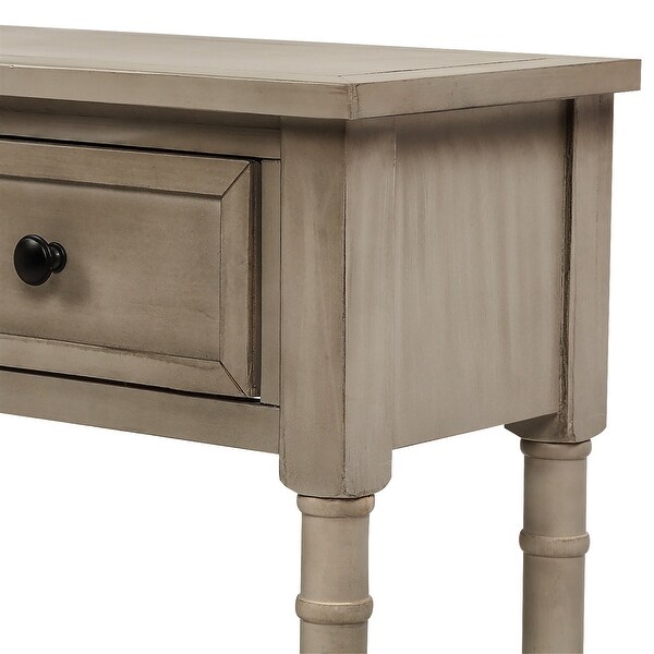 Antique Grey 2-drawer Console Table