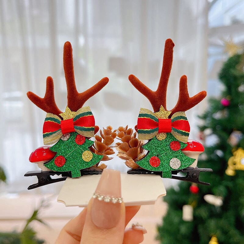 Reindeer Antlers Xmas Hair Clip