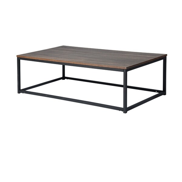 Rectangular Wood Grain Top Coffee Table