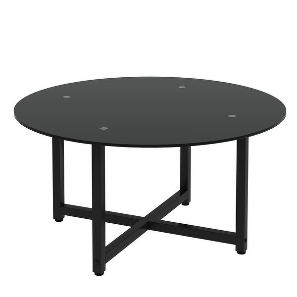 Round Whole Black Coffee Table