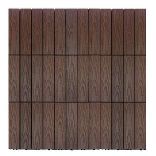 NewTechWood UltraShield Naturale 1 ft. x 1 ft. Quick Deck Outdoor Composite Deck Tile Sample in California Redwood US-QD-ZX-RW-S