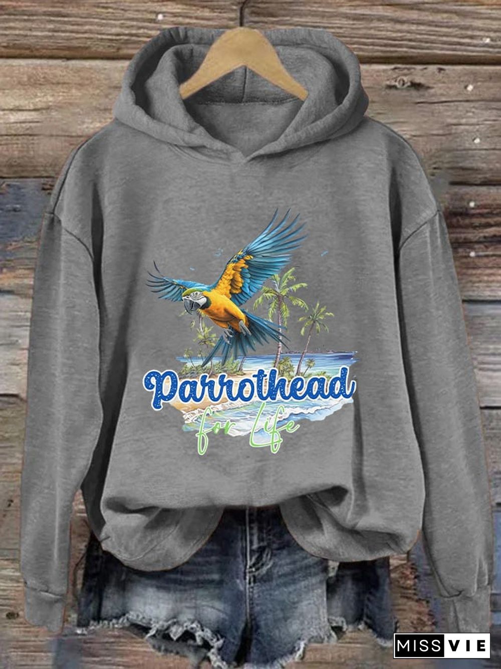 Women's Retro Parrothead Graphic Sweatshirt