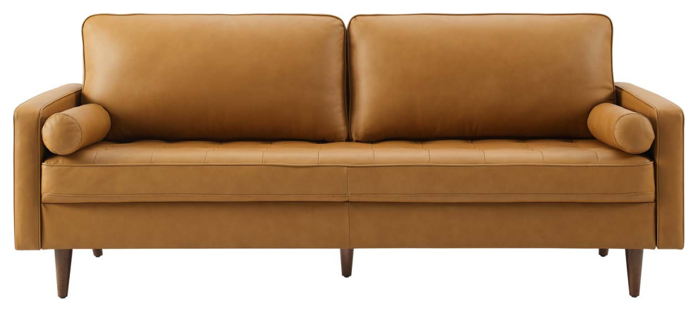 Sofa  Leather  Tan  Modern  Living Lounge Room Hotel Lobby Hospitality   Midcentury   Sofas   by House Bound  Houzz