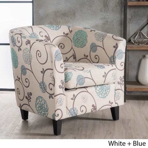 Preston Floral Fabric Club Chair by Christopher Knight Home