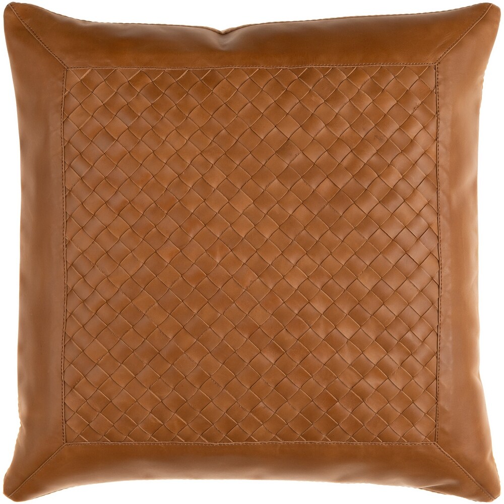 Ismaeel Braided Leather Throw Pillow