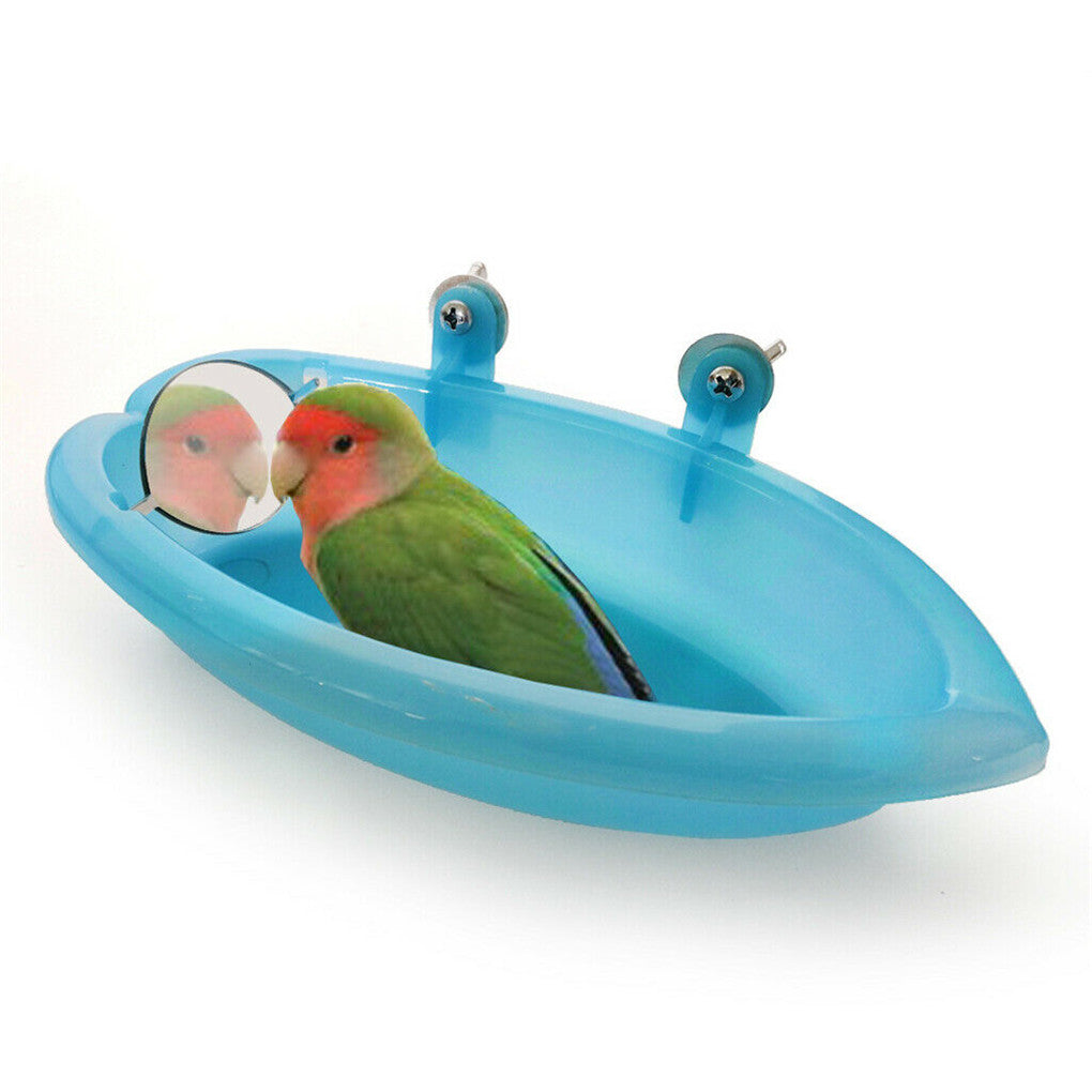 Bird Water Bath For Pet Bird Cage Hanging Bowl Hanging Shower Bathing Tub Parrots Parakeet Birdbath