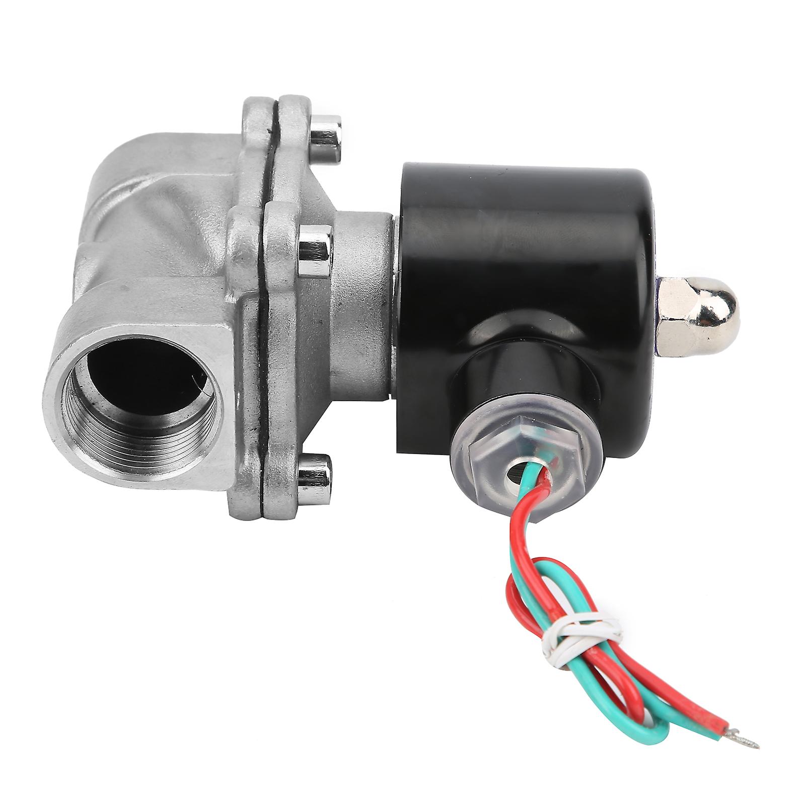 3/4in Electric Solenoid Valve 304 Stainless Steel Normally Closed Direct Action For Air Water Oilac24v