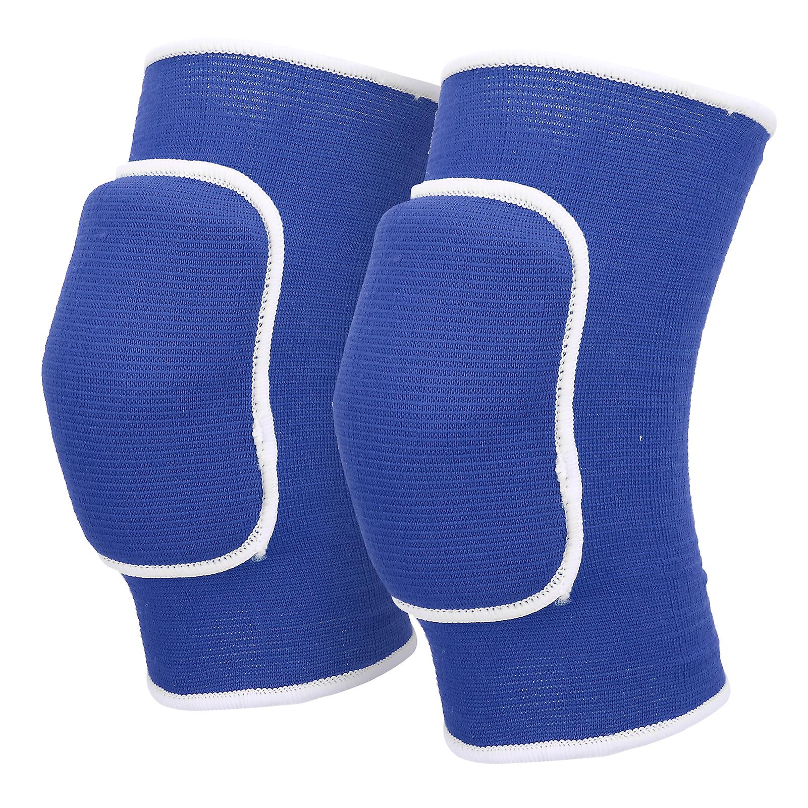 1 Pair Protective Knee Pads Thicken Sponge Brace Knee Guards For Dance Yoga Multi Sportsblue