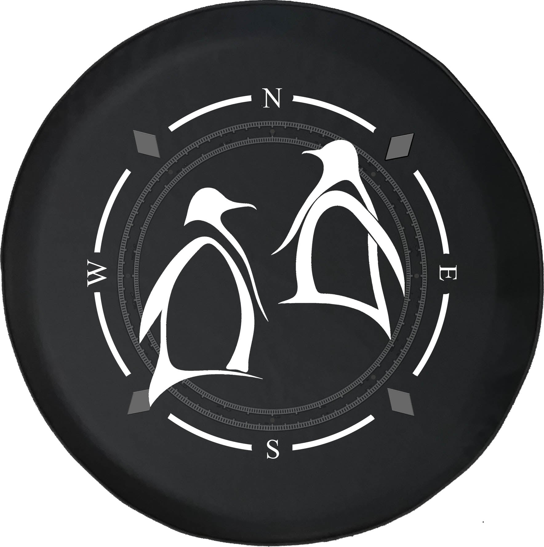 Spare Tire Cover Compass Penguins Arctic Wheel Covers Fit for SUV accessories Trailer RV Accessories and Many Vehicles