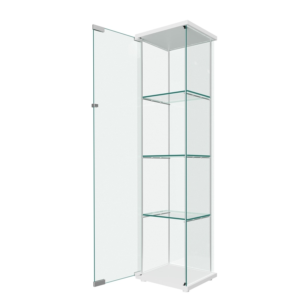 Tempered Glass Bookshelf Curio Display Cabinet