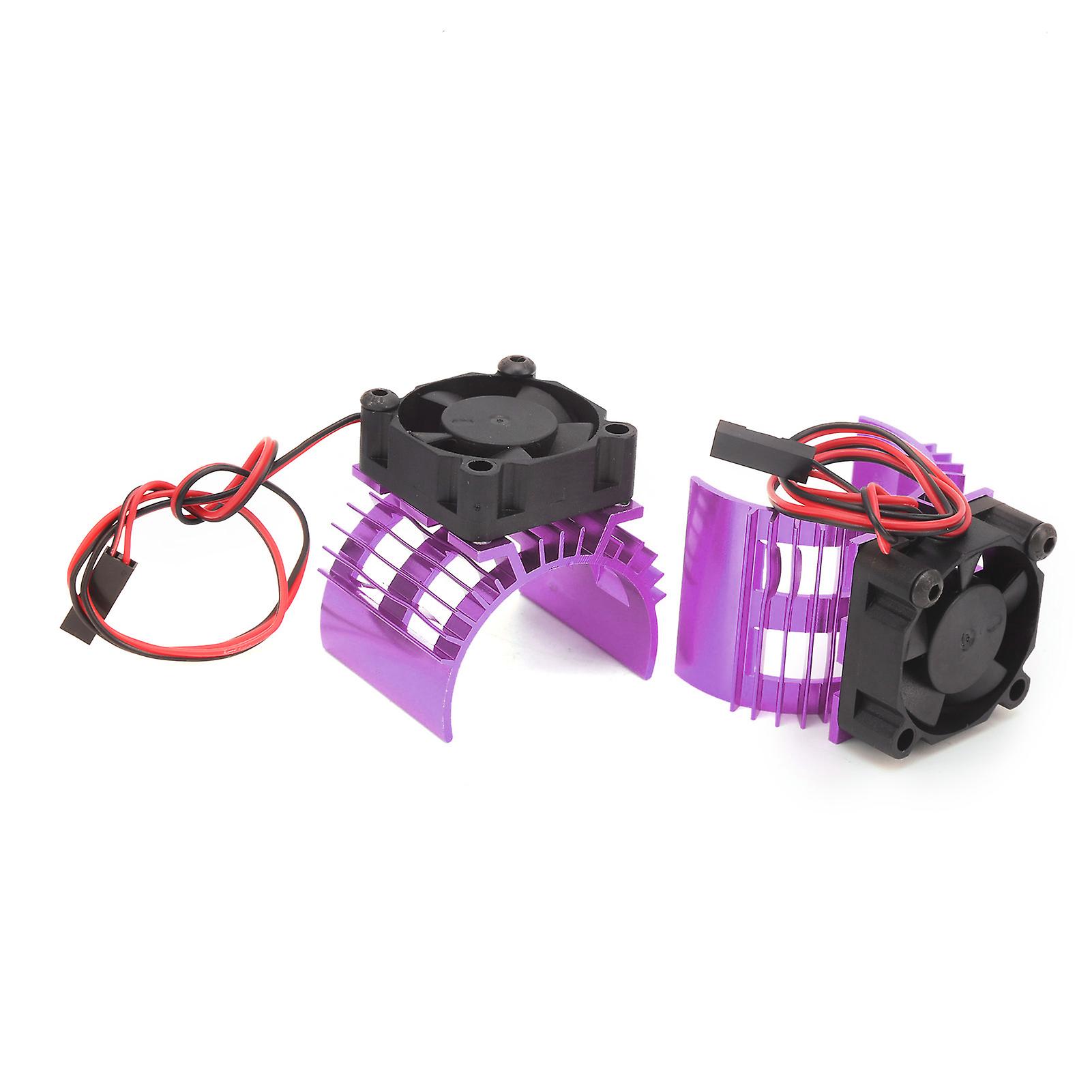 Rc Car 3650 Brushless Motor Cooling Fan 540 Brushed Motor Fan With Heatsink Rc Accessorypurple