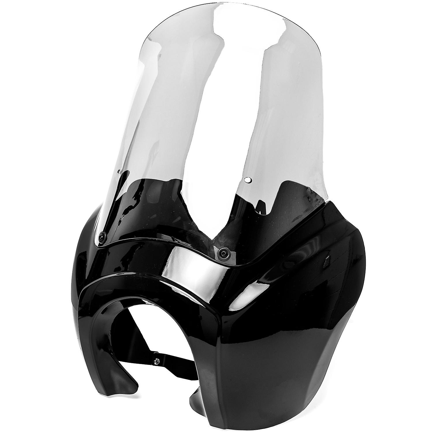 Black and Clear Tall Fairing Windshield Club Style Kit Compatible with 1987-1999 Harley-Davidson FXR - Modification Required