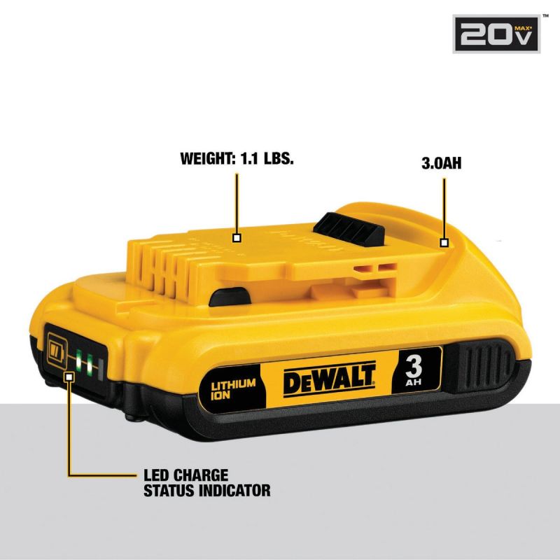 DW 20V Compact Lithium-Ion Tool Battery