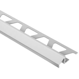 Schluter Systems Reno-U Satin Anodized Aluminum 516 in. x 8 ft. 2-12 in. Metal Reducer Tile Edging Trim AEU80