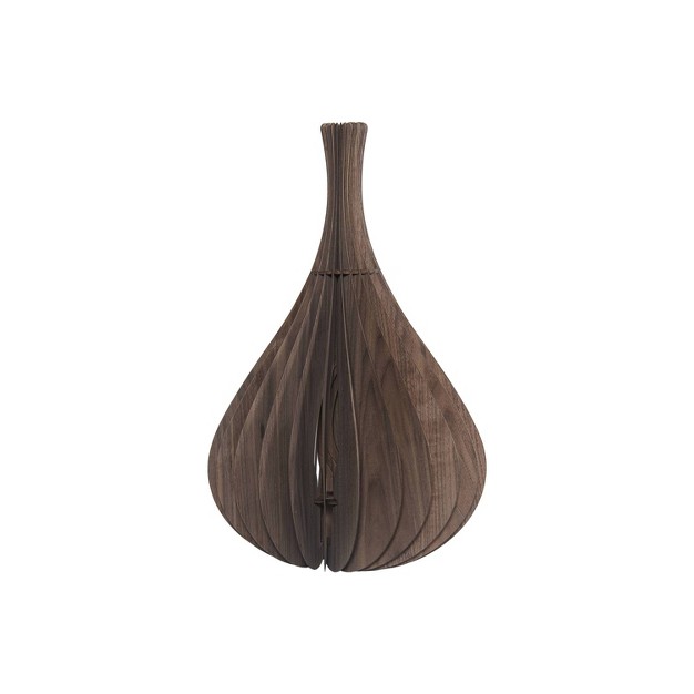 Modern Walnut Wood Hanging Pendant Light Brown Ore International