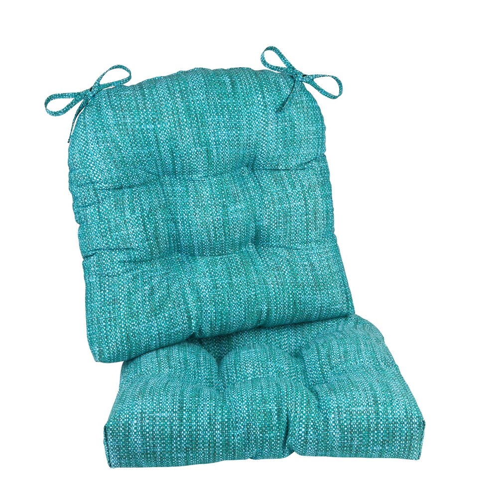 Klear Vu Wicker Solarium Indoor/Outdoor Tufted Chair Cushion Set