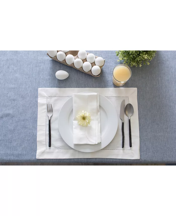 Design Imports Solid Chambray Tablecloth 60 x 84