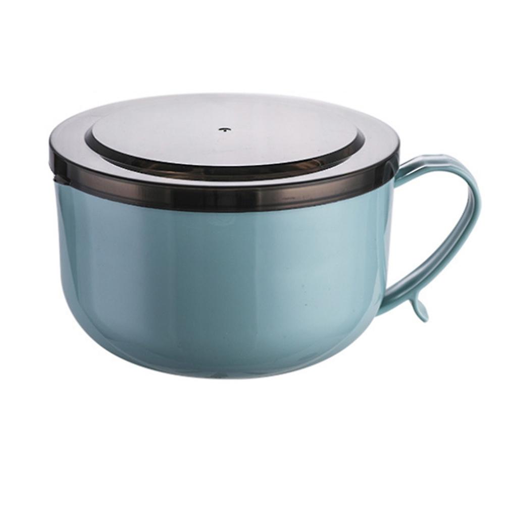 1pc Bowl Stainless Steel Durable Portable Lightweight Reusable Tableware Bowl With Lid For School Office