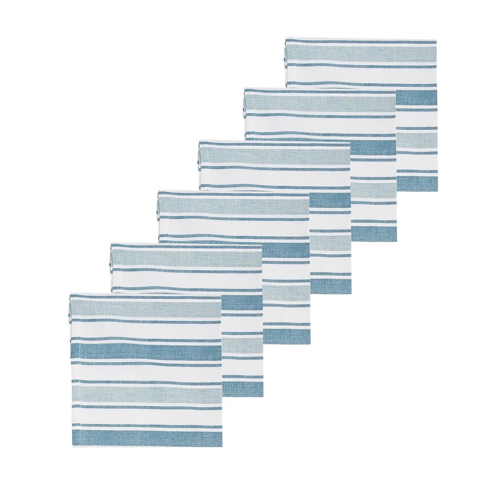 Chandler Stripe Adriatic Napkin Set of 6   Set of 6