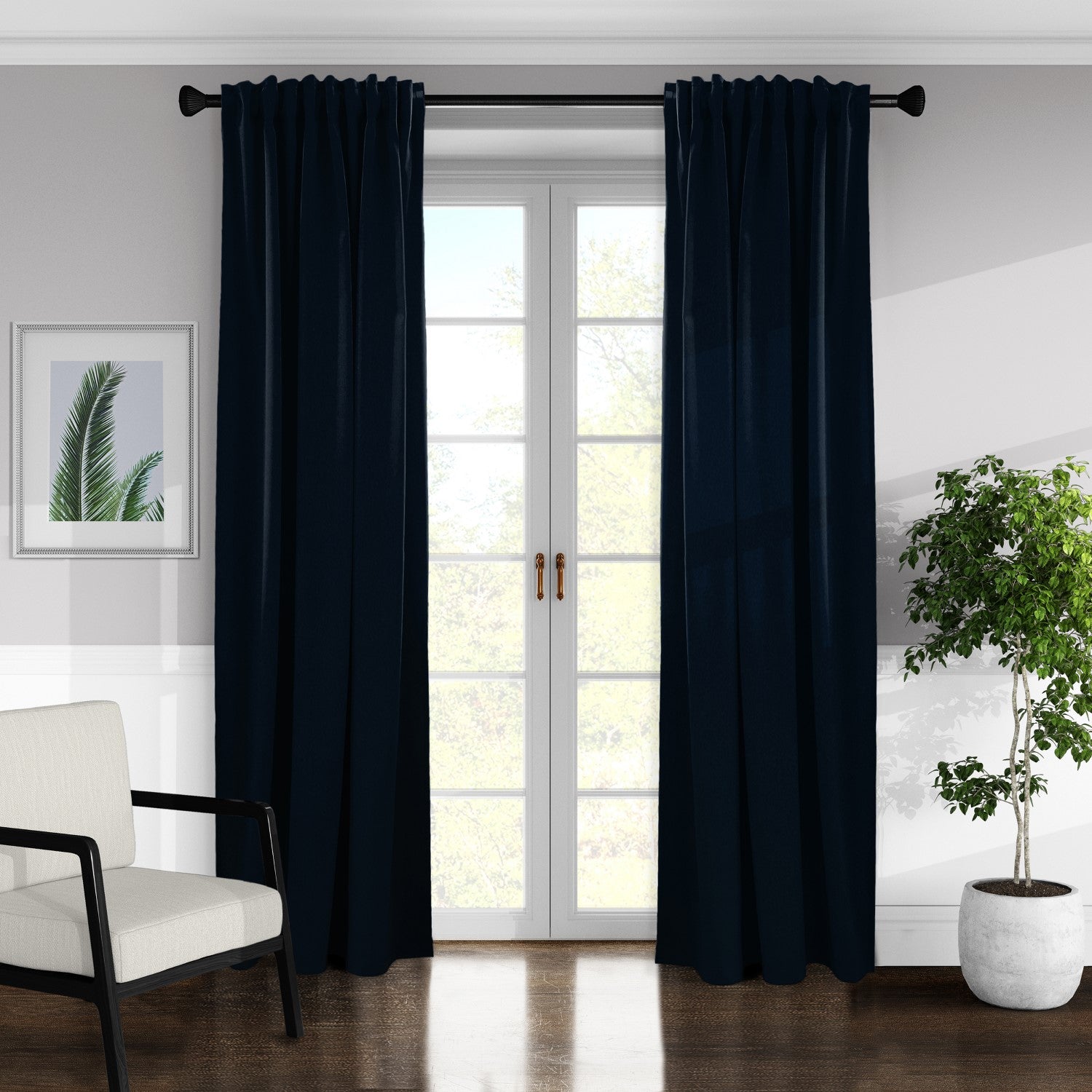 Vanessa Navy Drapery