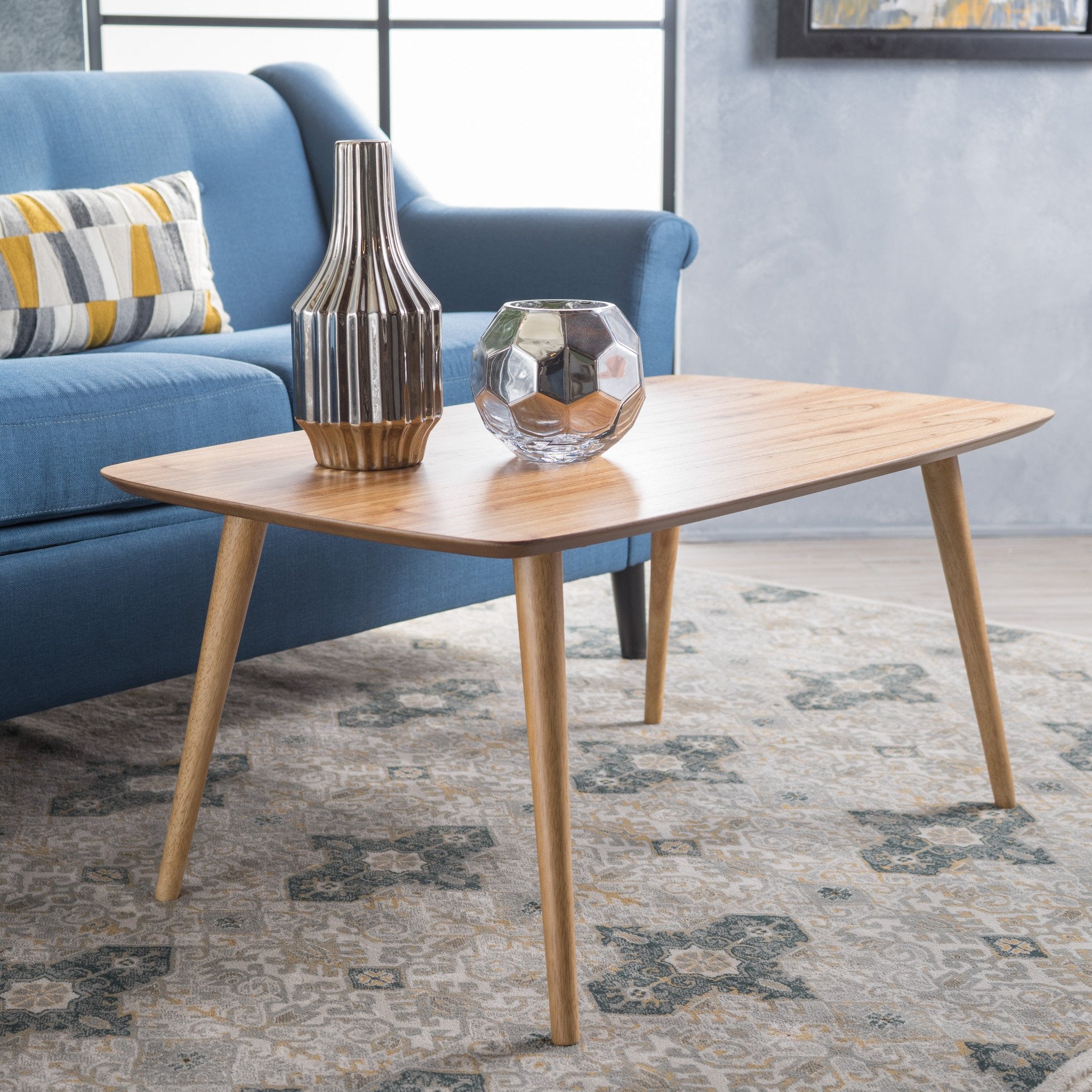 Cilo Mid-Century Design Wood Finished Coffee Table