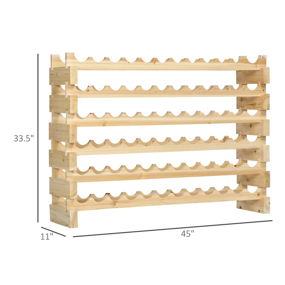 Freestanding Stackable Modular 72 Bottle Holder Wine Rack