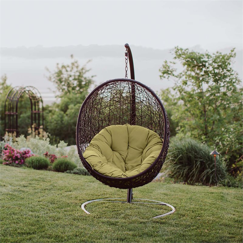 Afuera Living Patio Swing Chair in Peridot   Hammocks And Swing Chairs   by Homesquare  Houzz