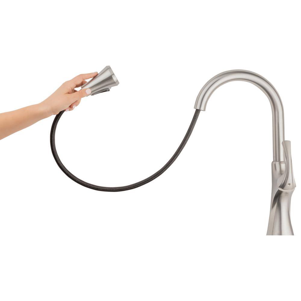 Pfister Miri Single-Handle Pull-Down Sprayer Kitchen Faucet with Soap Dispenser in Spot Defense Stainless Steel F-529-7MRGS