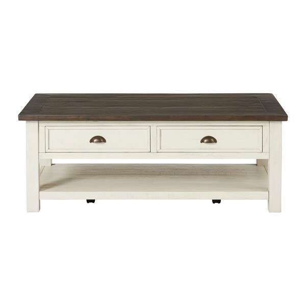 The Gray Barn Downington Solid Wood 2-drawer Coffee Table