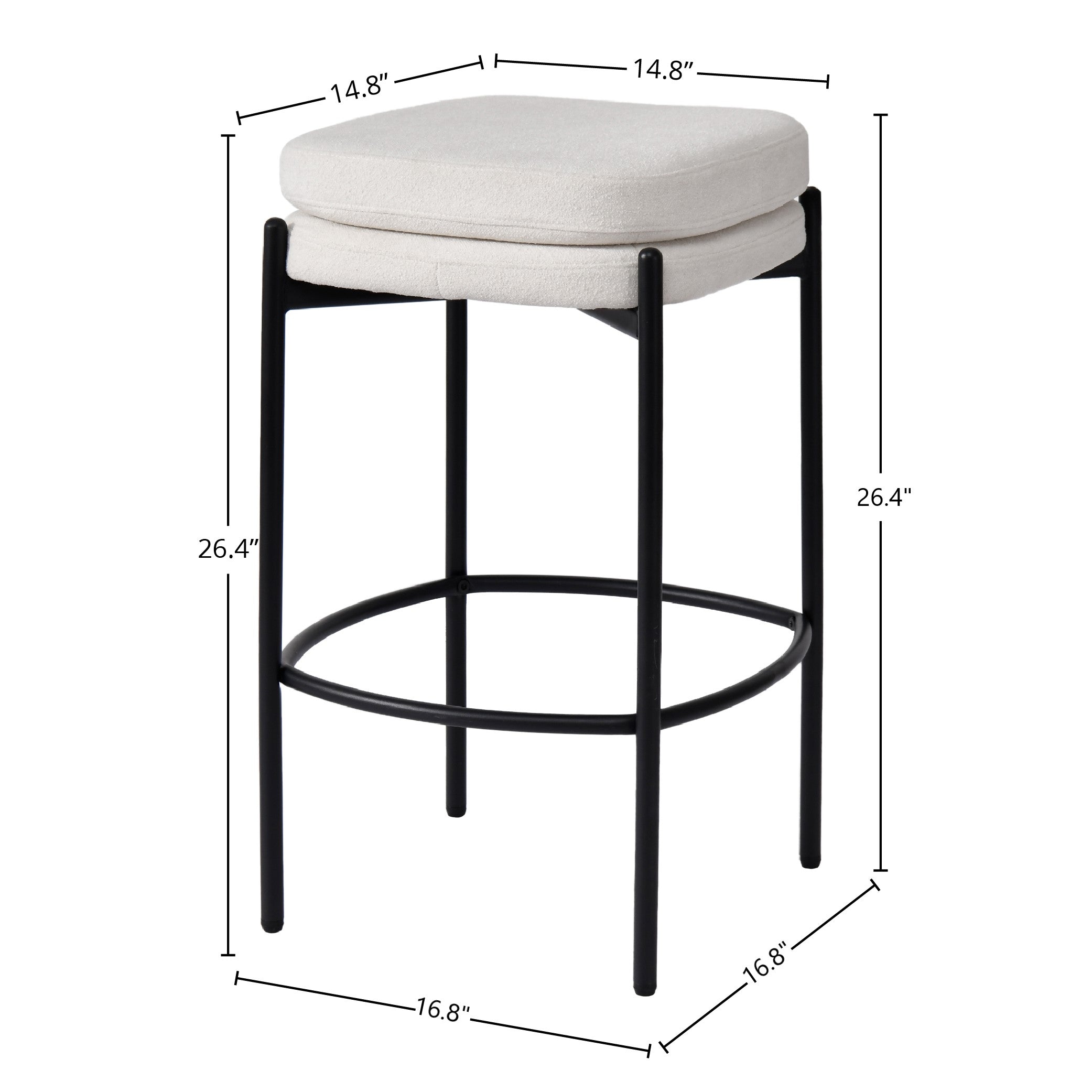 Nina Counter Stool - Oatmeal