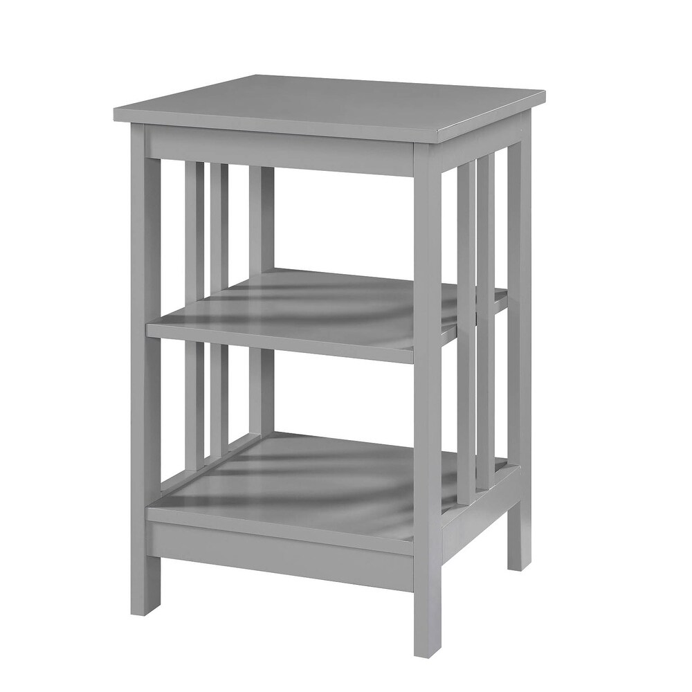 Convenience Concepts Mission End Table with Shelves