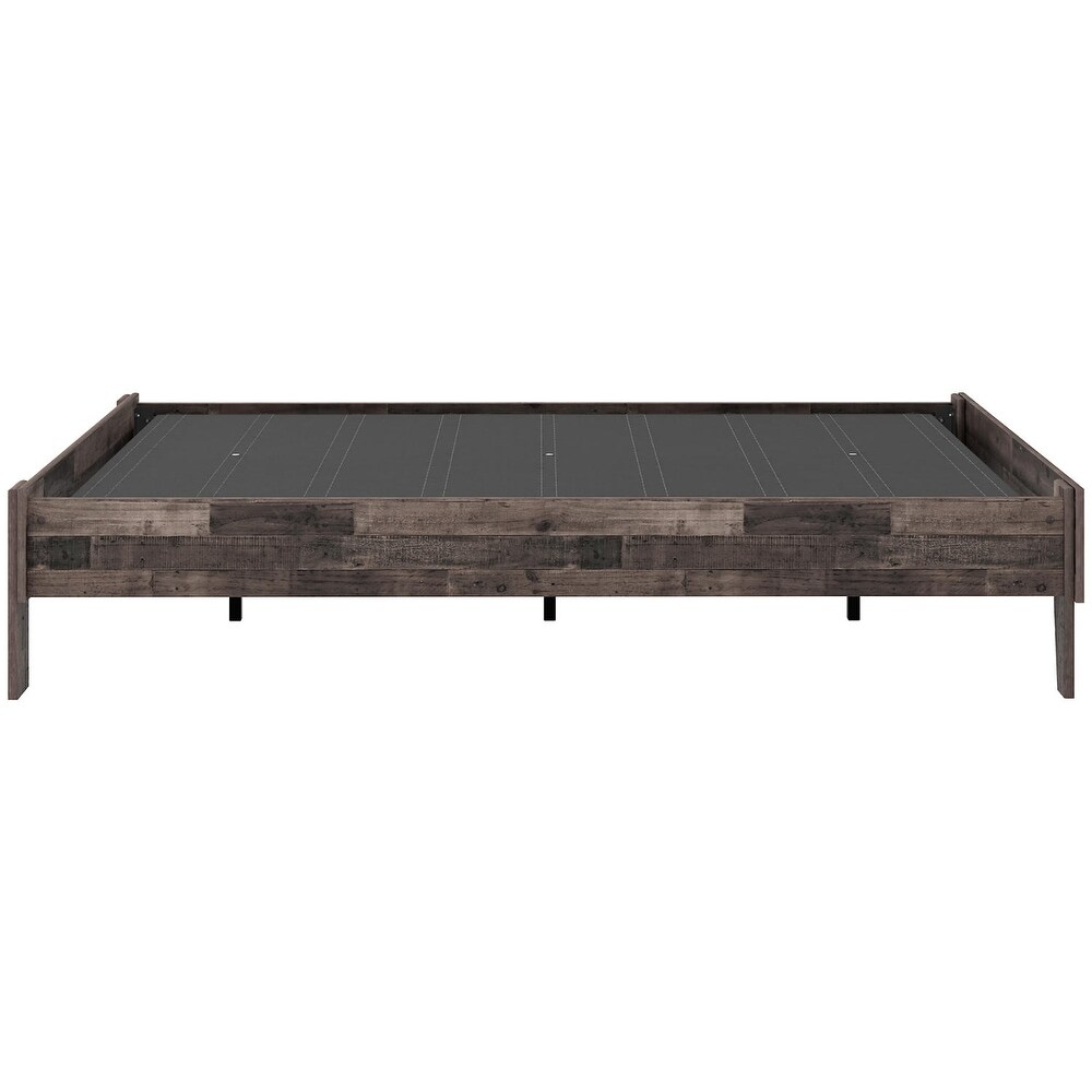 Signature Design by Ashley Neilsville Weathered Woodgrain Platform Bed