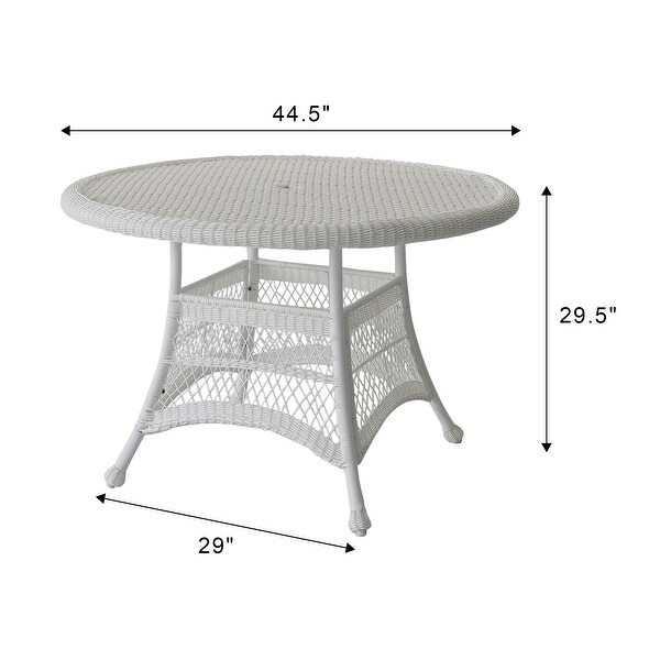 Round Resin Wicker Dining Table