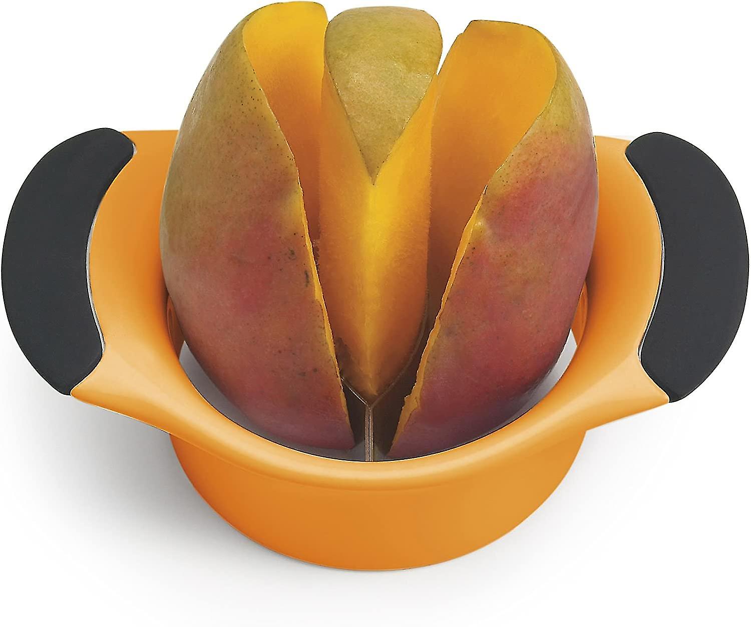 Good Grips - Mango Cutter - Stainless Steel Fruit Cutter - Orange And Black