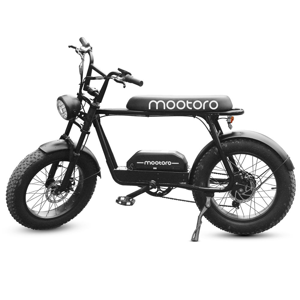 MOOTORO 2022 new design ce 500W rear hub motor 20 inch vintage e bike electric fat tire bike with rear seat electric cycle