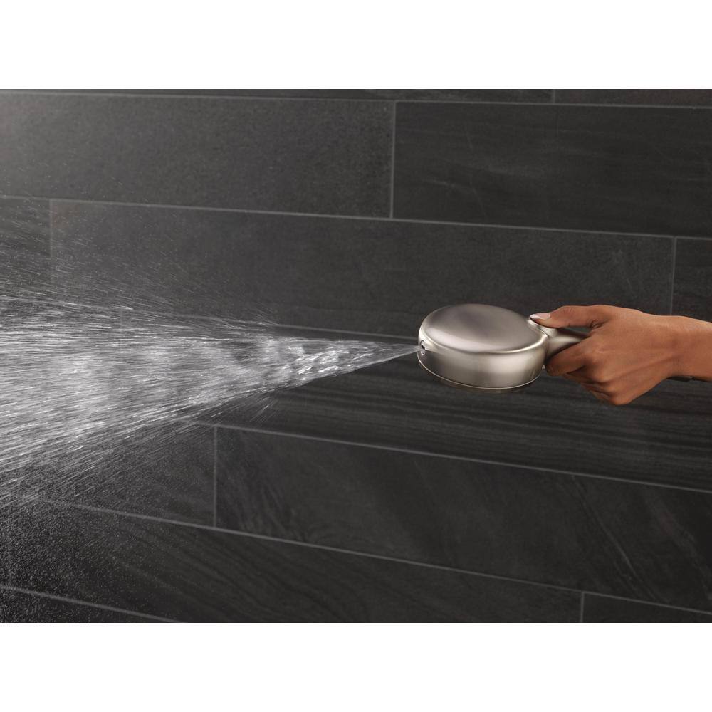 Delta 6-Spray Patterns 1.75 GPM 4.5 in. Wall Mount Handheld Shower Head in Spotshield Brushed Nickel 75740SN