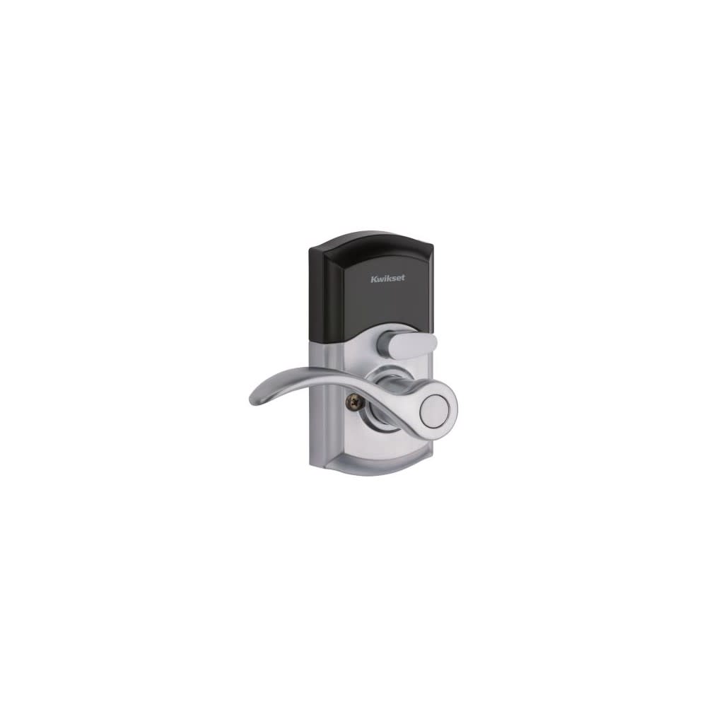 Kwikset SmartKey Pembroke Door Lever SmartCode 955 Satin Chrome ;