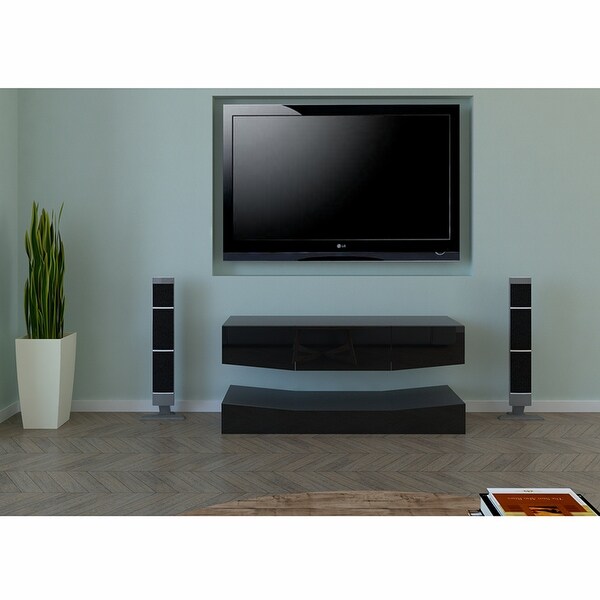 Tv Stand Entertainment Stand Wall Mounted Media Audio/Video Console - 48