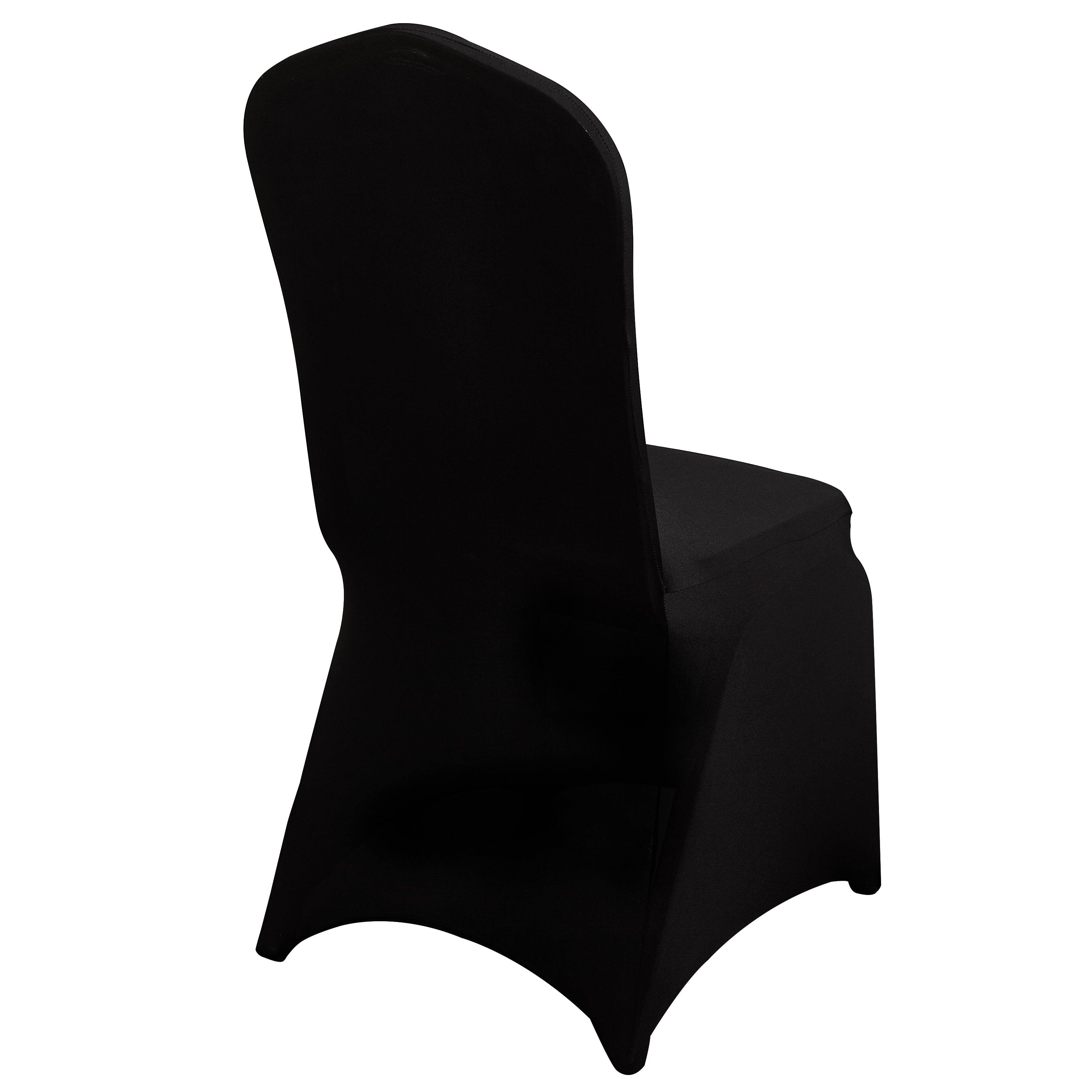 50pcs Stretch Spandex Chair Cover for Wedding Party Dining Banquet Event (Black, 50)