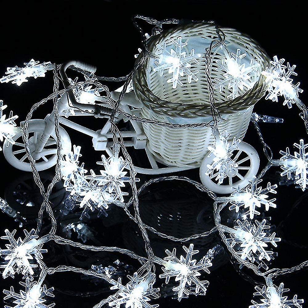 Led String Lights Christmas Snowflake Lights 3 Meters 20led (white)