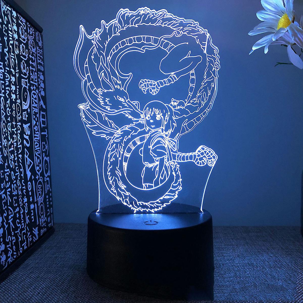 Ogino Chihiro Illusion Lamp 3d Night Light With 16 Color Change Remote Control，room Dcor