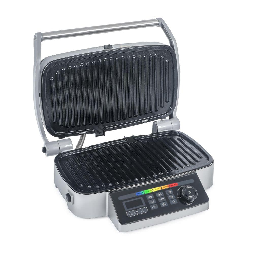 Commercial CHEF 126 sq. in. Black 9-in-1 Contact Grill CHIG14MB