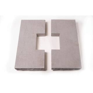 ClipStone Grey Flat Split Column CapStone 18 in x 18 in for 6x6 Post CSS.413.150.6F