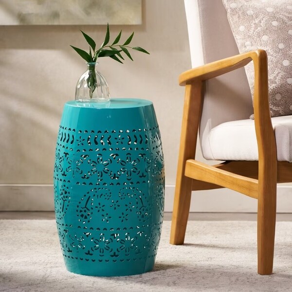 Modern desing lace cut side table，for garden and patio