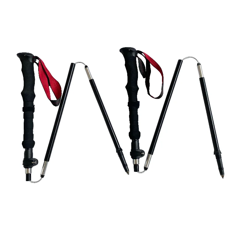 Self Defense Trekking Stick Telescoping 3 Section Nordic Walking Stick Foldable Carbon Camping   Hiking Tungsten 24 Hours 135